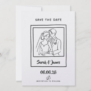 Customizable Save the Date  Bride groom
