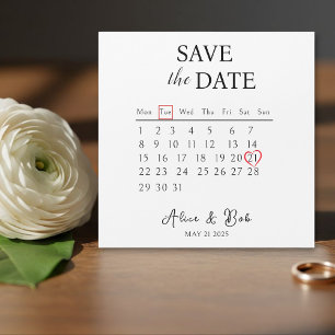 Customizable Save the Date, Magnetic Card