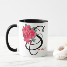 Customizable Scarlett name pretty red floral fun