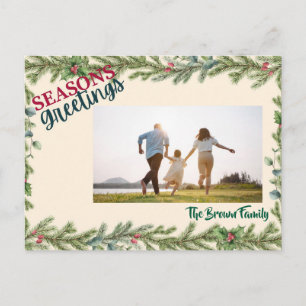 Customizable Season’s Greetings Postcard 