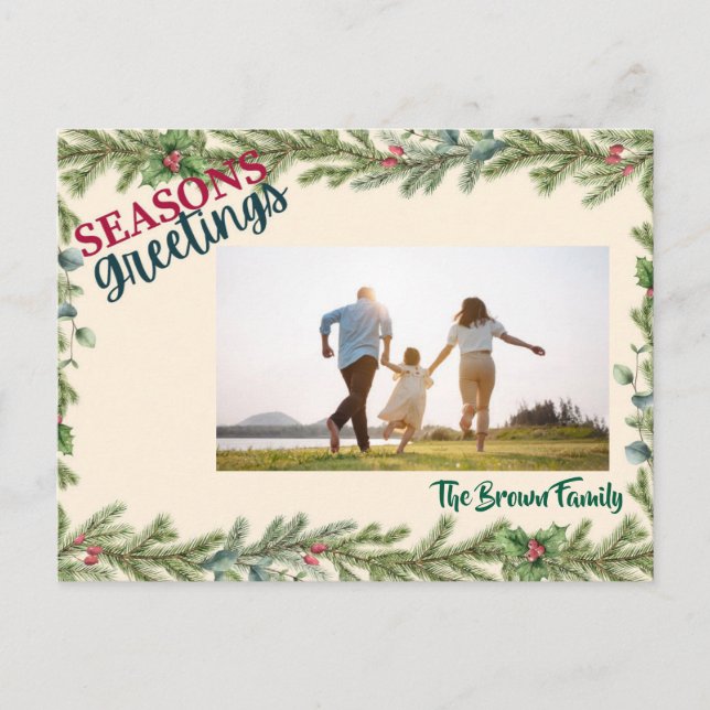 Customizable Season’s Greetings Postcard  (Front)