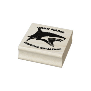 Customizable Shark Rubber Stamp