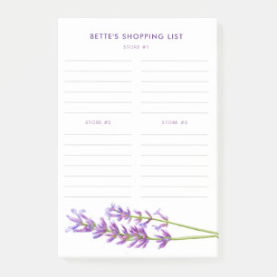 Customizable Shopping List for Multiple Stores  Post-it Notes