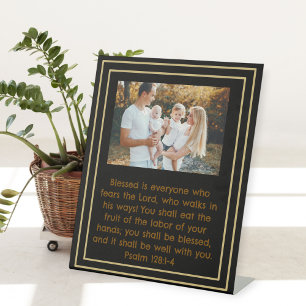Customizable Sign Stand Psalm 128:1-4 
