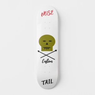Customizable Skull and Cross deck Skateboard