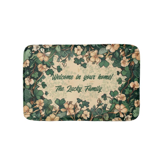 customizable St. Patrick's day Bath Mat (Front)