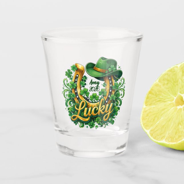 Customizable St. Patrick's Day Shot Glass (Front)
