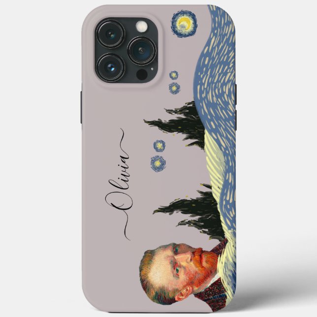 Customizable Starry Night Oil Painting editable Case-Mate iPhone Case (Back)