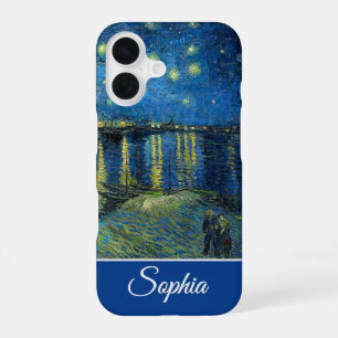 Customizable Starry Night Over the Rhone, Van Gogh iPhone 16 Case