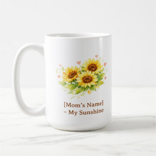 Customizable Sunflower Heart Mother’s Day Mug