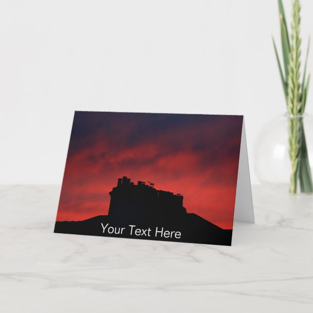 Customizable sunset chimneys card (Front)