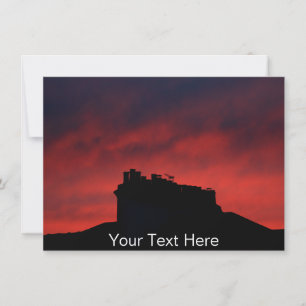 Customizable sunset chimneys card