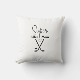 Customizable Super Billet Mom Hockey Sticks Cushion