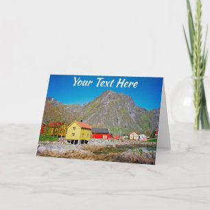 Customizable Svolvaer, Norway Card