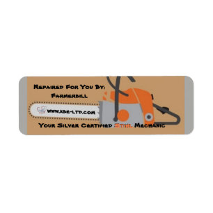 CUSTOMIZABLE TEMPLATE LABEL RETURN ADDRESS LABEL