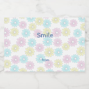 Customizable Text Floral Pastel Food Label