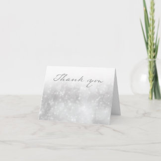 Customizable Thank you - Gray and White Elegant Card