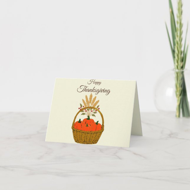 💌Customizable Thanksgiving Pumpkins  Card (Front)