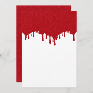 Customizable Tomato Red Drip Flat Card