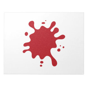 Customizable Tomato Red Splash Notepad