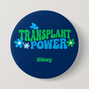 Customizable Transplant Power Retro Design 7.5 Cm Round Badge