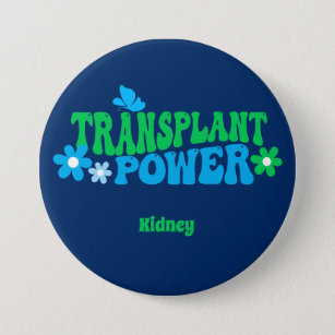 Customizable Transplant Power Retro Design 7.5 Cm Round Badge