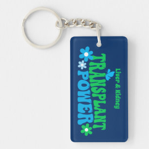 Customizable Transplant Power Retro Design Key Ring
