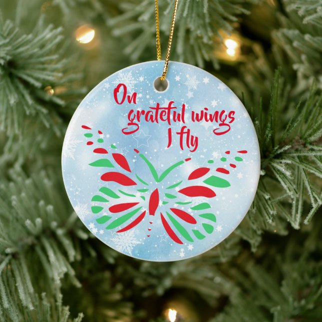 Customizable Transplant Recipient Ceramic Ornament (Tree)