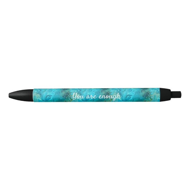 Customizable trendy marble nautical design gift black ink pen (Front)