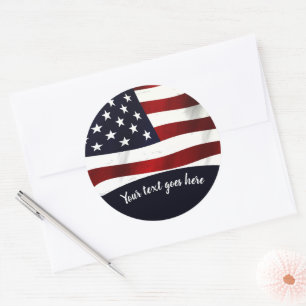 CUSTOMIZABLE UNITED STATES OF AMERICA FLAG STICKER