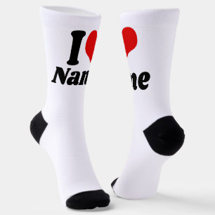Customizable Valentines Day I love Heart Custom Socks