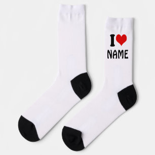 Customizable Valentines Day I love Heart Custom Socks