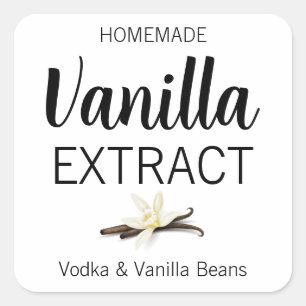 Customizable Vanilla Extract Homemade Label
