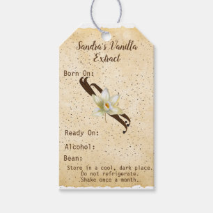 Customizable Vanilla Extract Label.  Gift Tags