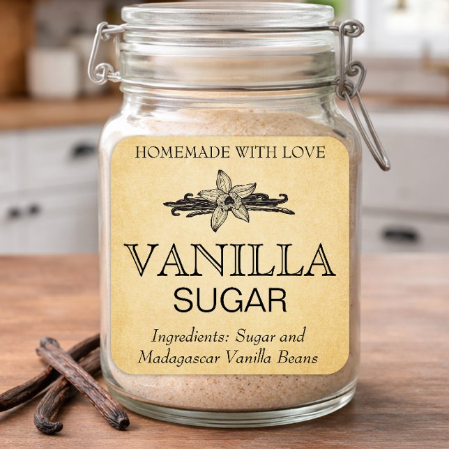 Customizable Vanilla Sugar Extract label VS002 (Creator Uploaded)