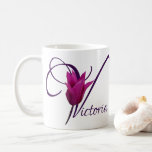 Customizable Victoria name purple tulip floral  Coffee Mug<br><div class="desc">This classy mug was created by Berglind Design.

© Berglind Design. All rights reserved.</div>