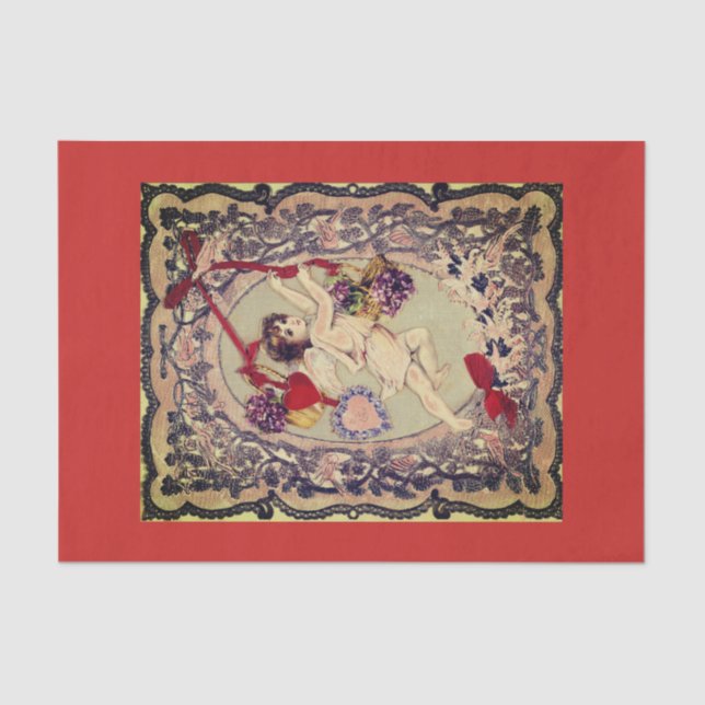 CUSTOMIZABLE VINTAGE ANGEL Tissue Paper (Front)