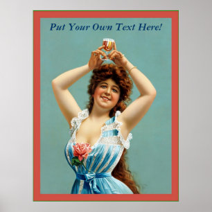 Customizable Vintage Beer Advertising Poster