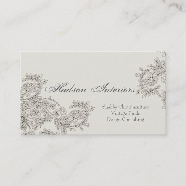 Customizable Vintage Inspired Business Card (Front)