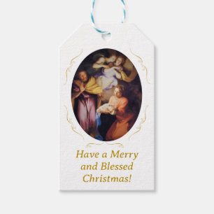 Customizable Vintage Nativity Christmas  Gift Tags