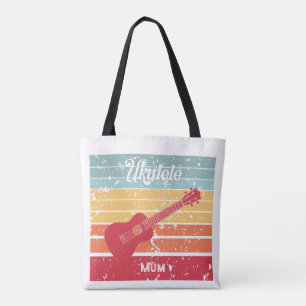 Customizable Vintage style Ukulele tote bag
