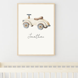 Customizable Vintage Toy Car Poster
