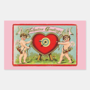 CUSTOMIZABLE VINTAGE VALENTINE CUPID Sticker