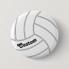 CUSTOMIZABLE Volleyball Round Button Pin
