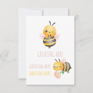 Customizable Watercolor Bee Teacher Thank You Card