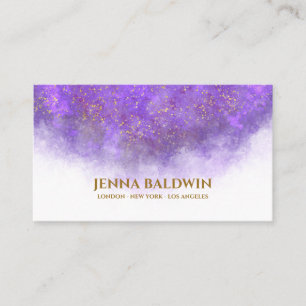 Customizable Watercolour with Gold Flecks Business Card