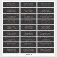 Customizable wedding guest address labels sticker
