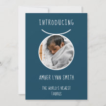 Customizable White and Blue Taurus Baby