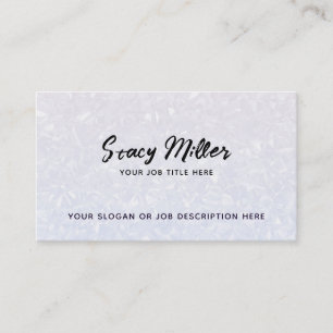 Customizable White Holographic Business Cards