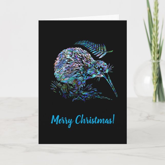 CUSTOMIZABLE XMAS KIWI SANTA CARD (Front)